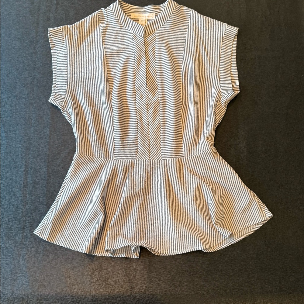 Striped Black and White Women's Top